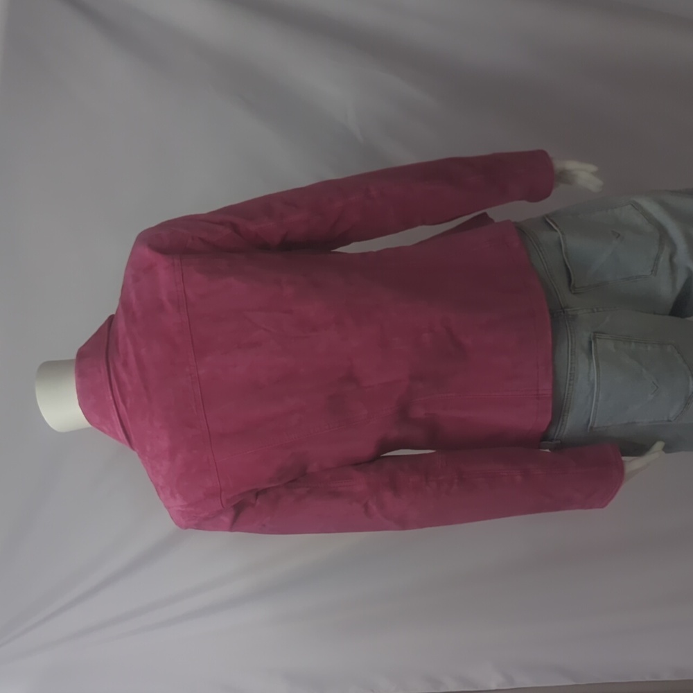 Coldwater Creek Pink Suede Leather Jacket S - Picture 2 of 10